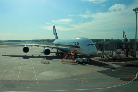 A380 at Changi